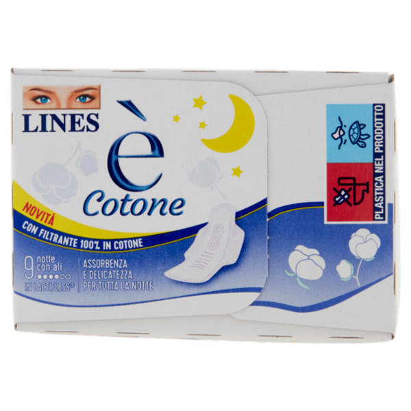 Lines è Cotone notte con ali 9 pz