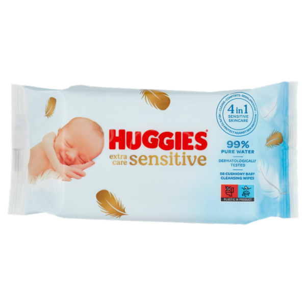 Huggies extra care sensitive Cushiony Baby Cleansing Wipes 56 pz