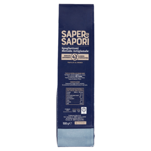 Selex Saper di Sapori Pasta di Semola Spaghettoni 500 g