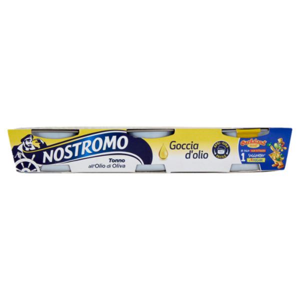 Nostromo Goccia d'olio Tonno all'Olio di Oliva Qualità Pinne Gialle 3 x 65 g