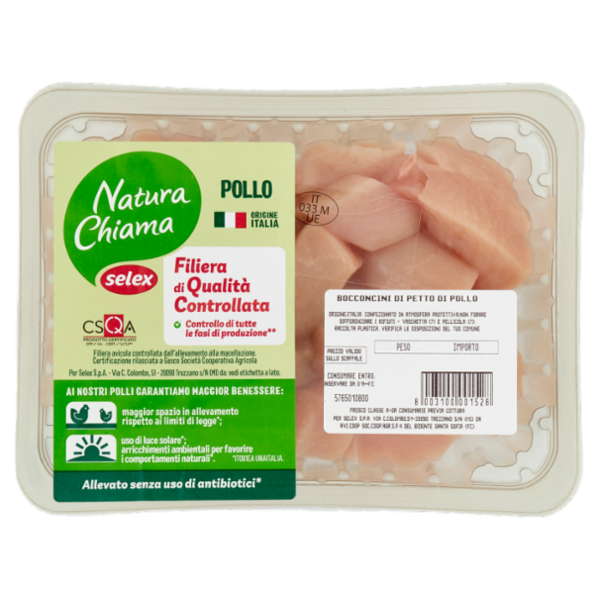 Selex Natura Chiama Bocconcini di Petto di Pollo senza Antibiotici 400 g