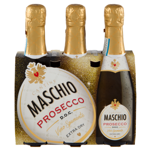 Cantine Maschio Prosecco D.O.C. Vino Spumante Extra Dry 3 x 20 cl
