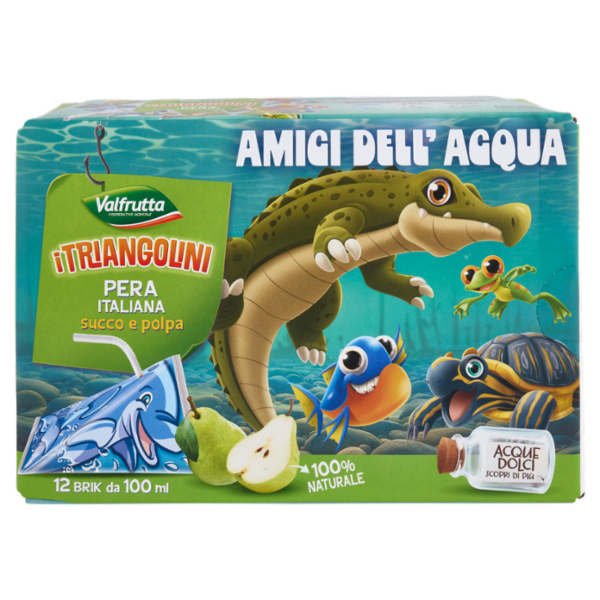 Valfrutta i Triangolini Pera Italiana succo e polpa Brik 12 x 100 ml