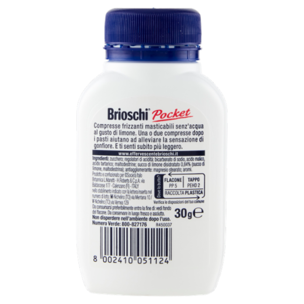 Brioschi Pocket Compresse Frizzanti e Dissetanti 30 g