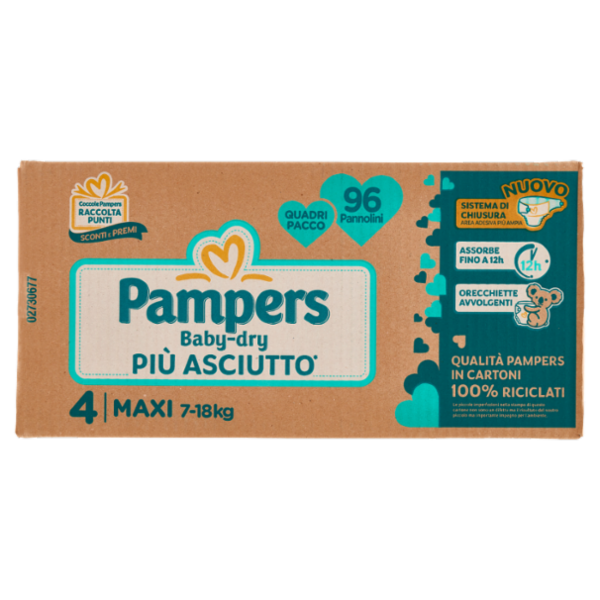Pampers Baby-dry Maxi 96 pz