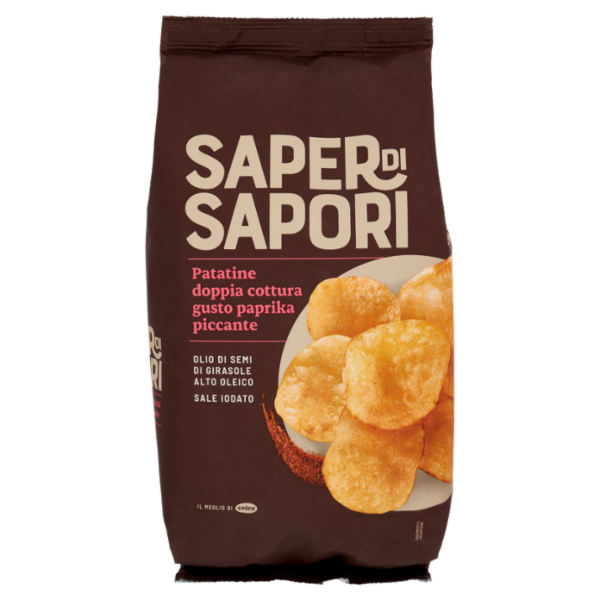 Selex Saper di Sapori Patatine Doppia Cottura Gusto Paprika Piccante 130 g