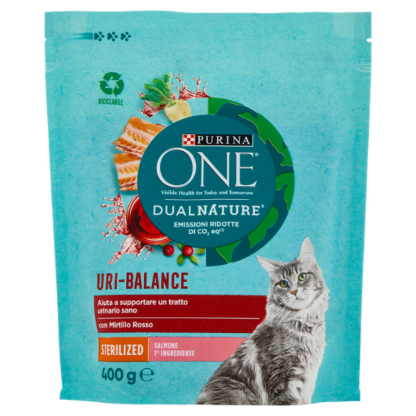 PURINA ONE DualNature Sterilizzato Mirtillo Rosso e Salmone 400g
