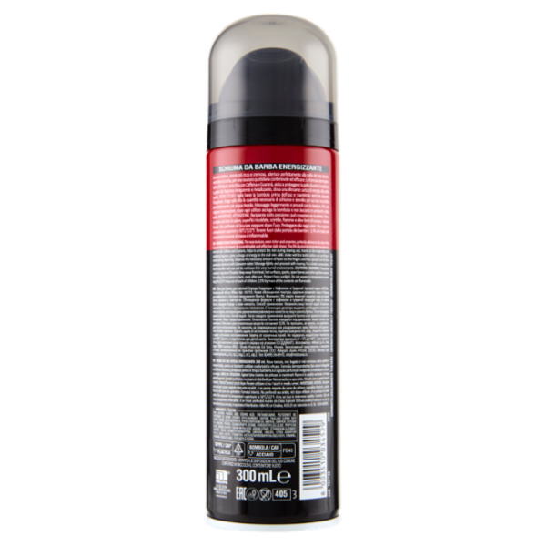 Intesa Pour Homme Schiuma da Barba Energizzante con Caffeina e Guaranà 300 mL