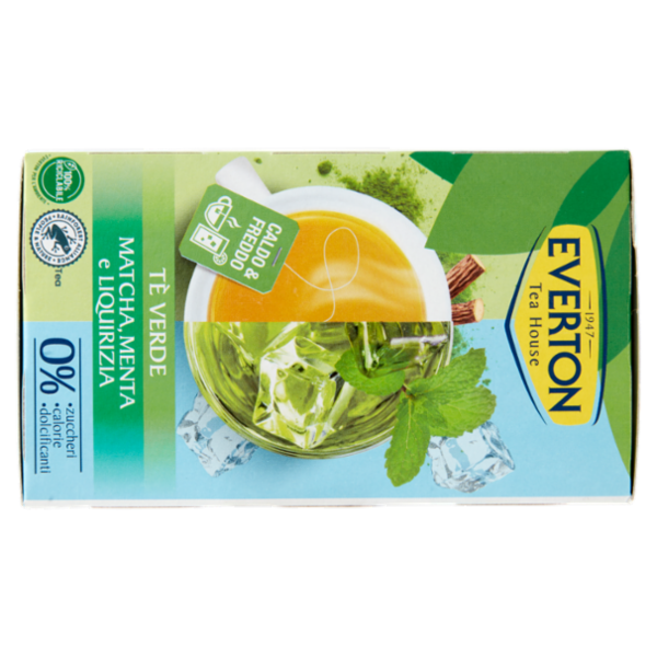 Everton Tè Verde Matcha, Menta e Liquirizia 16 x 2,5 g