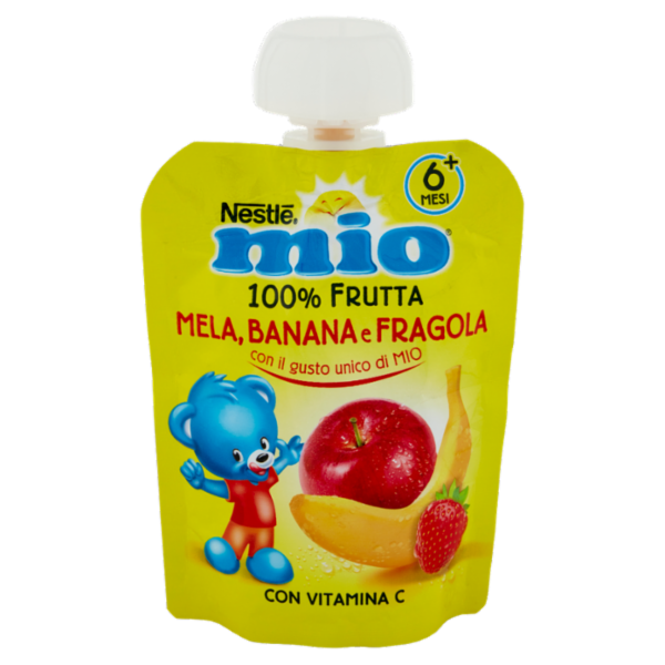 NESTLÉ MIO Merenda da spremere Mela, Banana e Fragola pouch 90 g