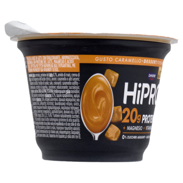 HiPRO Pudding, Budino al Caramello, 20g Proteine, Dessert Basso in Grassi,con Magnesio&Vit B9, 200g