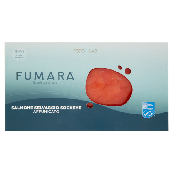 Fumara Salmone Selvaggio Sockeye Affumicato Fetta classica 250 g