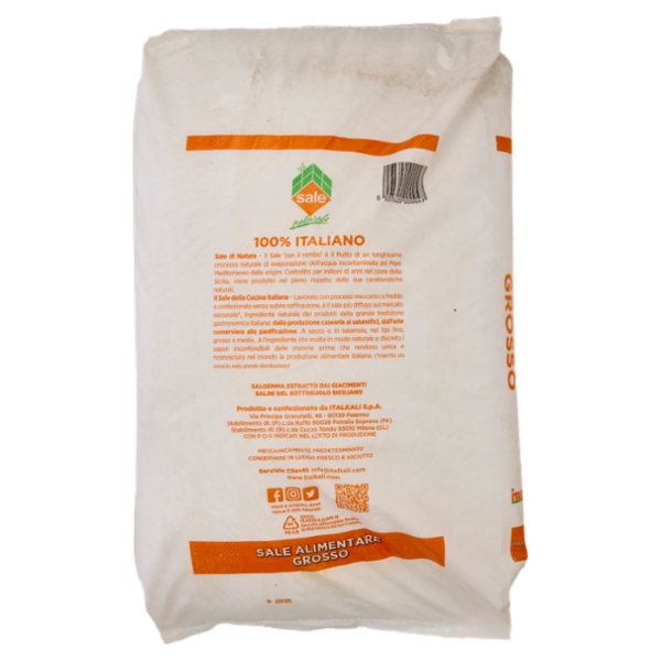 Italkali sale alimentare Grosso naturale 25 kg