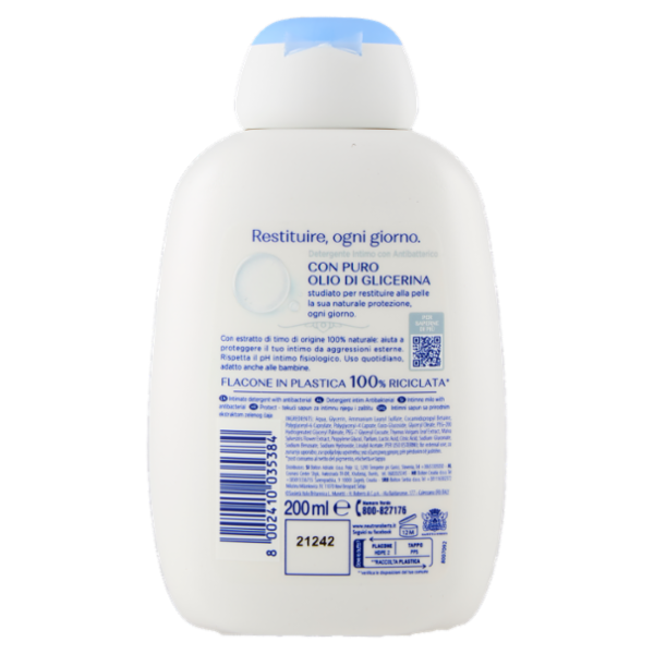 Neutro Roberts Intimo con Antibatterico con Estratto di Timo 200 ml