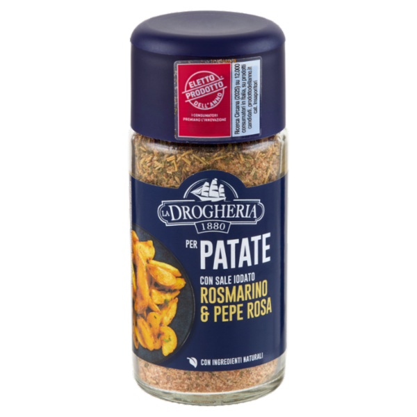 La Drogheria 1880 per Patate con Sale Iodato Rosmarino & Pepe Rosa 85 g