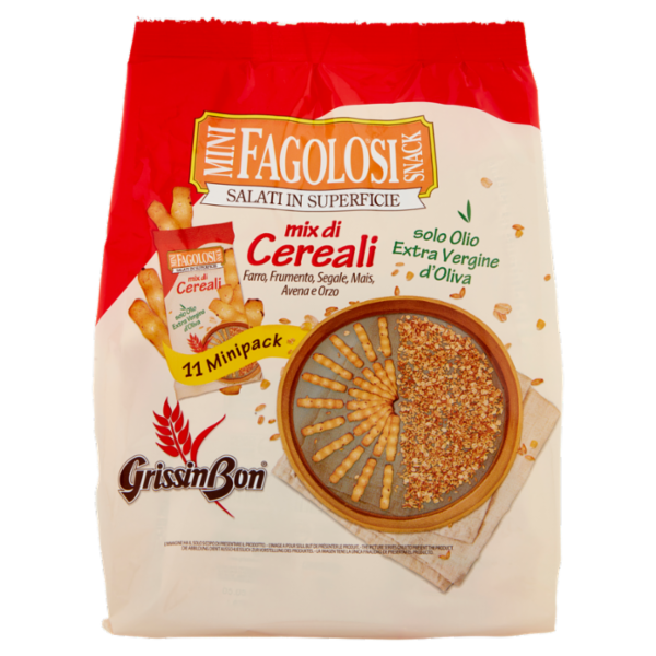 GrissinBon Fagolosi Mix di Cereali Mini pack 11 x 15 g