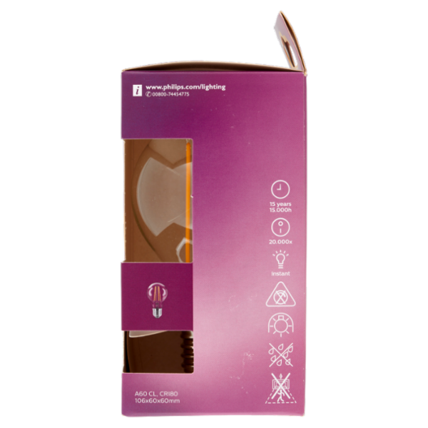 Philips Led goccia filamento 60W E27 2700K