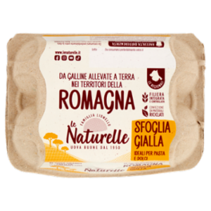 Le Naturelle Le Regionali Romagna Sfoglia Gialla 6 Uova Grandi Fresche Da Allevamento a Terra