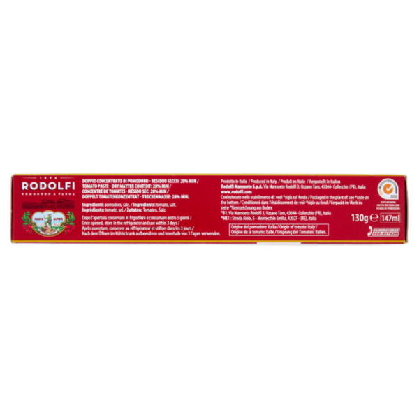 Rodolfi Marca Alpino Doppio Concentrato di Pomodoro 130 g