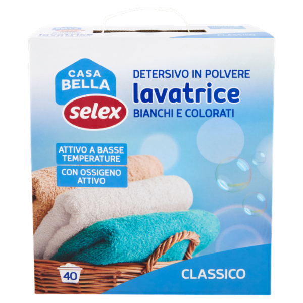 Selex Casa Bella Detersivo per Lavatrice in Polvere 40 misurini 2,6 kg