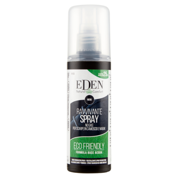 Eden Natural Comfort Nero Ravvivante Spray No Gas per Scarpe in Camoscio e Nabuk 100 ml