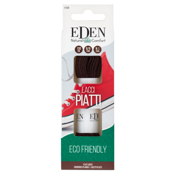 Eden Natural Comfort Lacci Piatti 130 cm 8/9 Fori 1 Paio