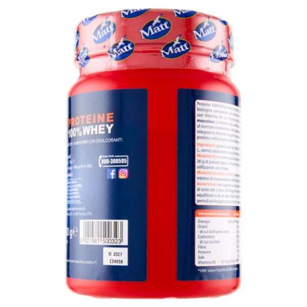 Matt Sport Proteine 100% Whey Gusto Cacao 450 g