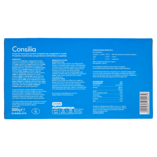 Consilia Sugo Pronto allo Scoglio Surgelato 300 g