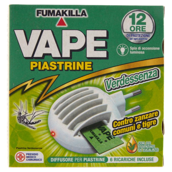 VAPE Elettroemanatore Piastrine Verdessenza + 6 Ricariche