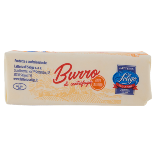Latteria Soligo Burro di centrifuga Senza Lattosio 250 g