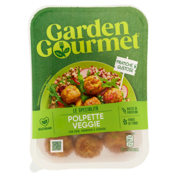 GARDEN GOURMET Polpette Veggie Vegetariane con Soia, Frumento e Verdure 2 porzioni 200g