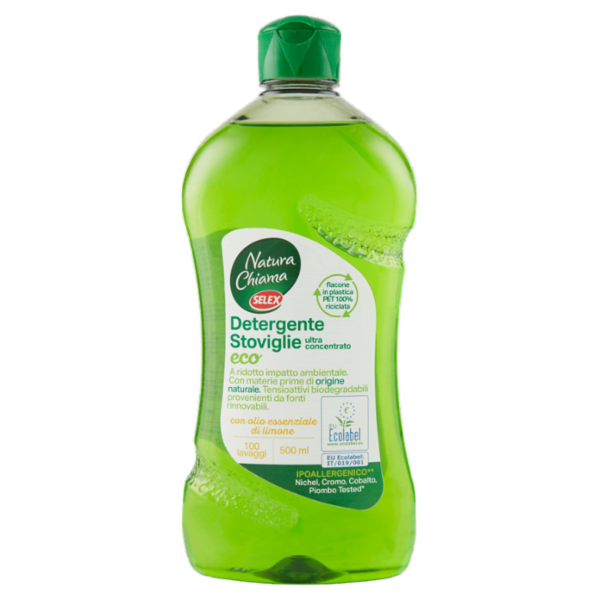 Selex Natura Chiama Detergente per Stoviglie Ultra Concentrato Limone Eco 500 ml