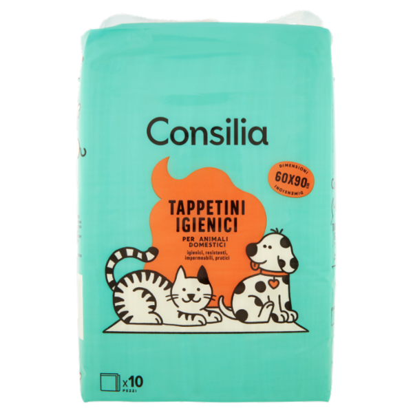 Consilia Tappetini Antiodore per Animali 60X90 cm 10 pezzi