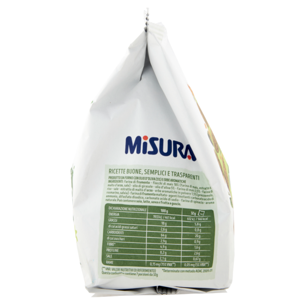 Misura Natura Ricca Snack Croccanti con Mais e Erbe Aromatiche 7 x 32 g