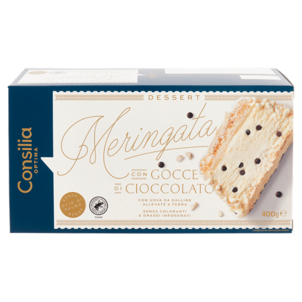 Consilia Optima Torta Meringata Congelata con Gocce di Cioccolato 400 g