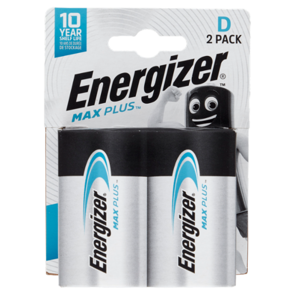 Energizer Max Plus Alkaline D 2 pz