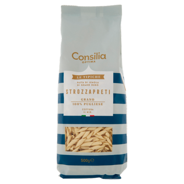 Consilia Optima Pasta Fresca di Semola Strozzapreti 100% Puglia 500 g