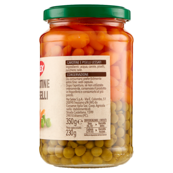 Selex Carotine e Piselli Lessati 360 g