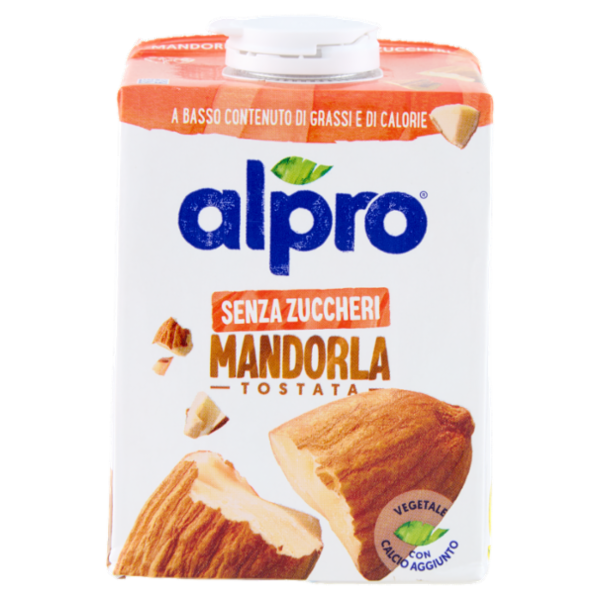 ALPRO Senza Zuccheri Mandorla, Bevanda 100% Vegetale, Basso in grassi, Senza Lattosio, 500ml