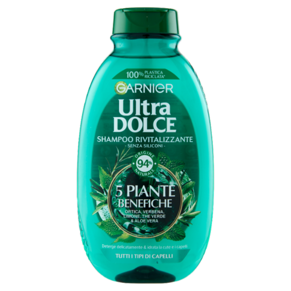 Garnier Shampoo Ultra Dolce 5 Piante, Shampoo per Capelli Normali, 250 ml