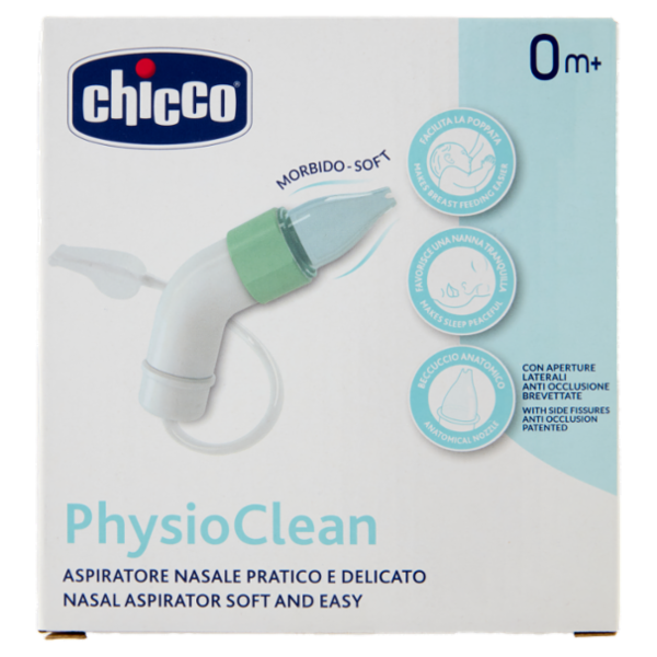 Chicco PhysioClean Aspiratore Nasale Pratico e Delicato 0m+