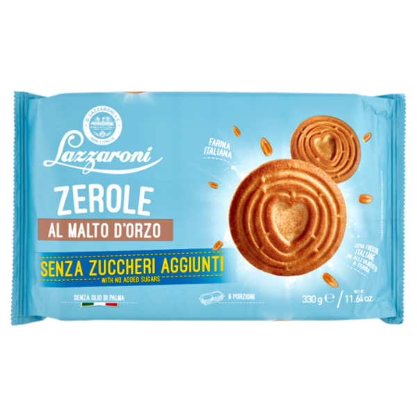 Lazzaroni Senza Zuccheri Aggiunti Zerole al Malto d'Orzo 330 g