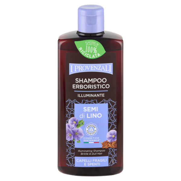 I Provenzali Shampoo Erboristico Illuminante Semi di Lino Capelli Fragili e Spenti 250 ml