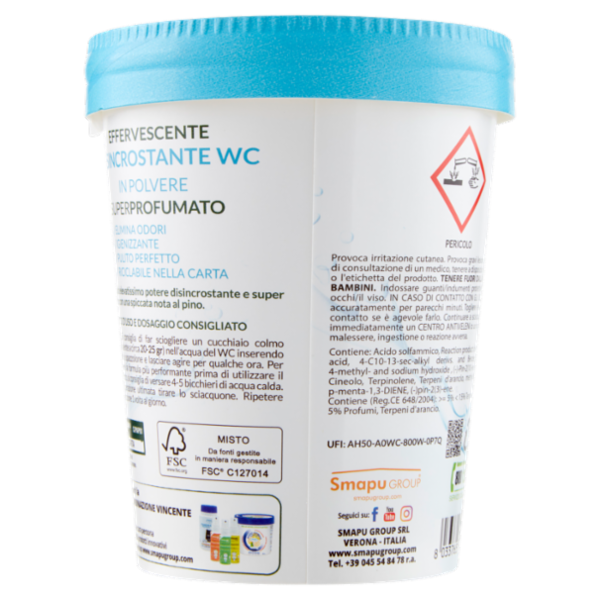 Smapiù Effervescente Disincrostante WC in Polvere Superprofumato pino 400 g