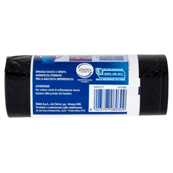 IL GIGANTE Sacco Rifiuti Famiglia Formato 50x60cm 20 pz