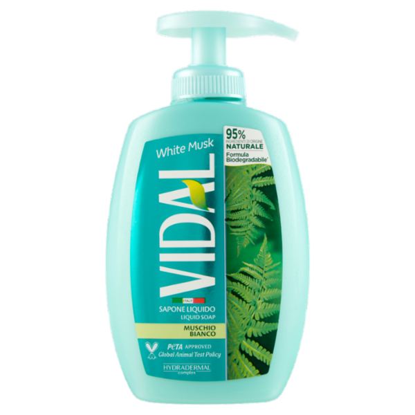 Vidal White Musk Sapone Liquido Muschio Bianco 300 ml