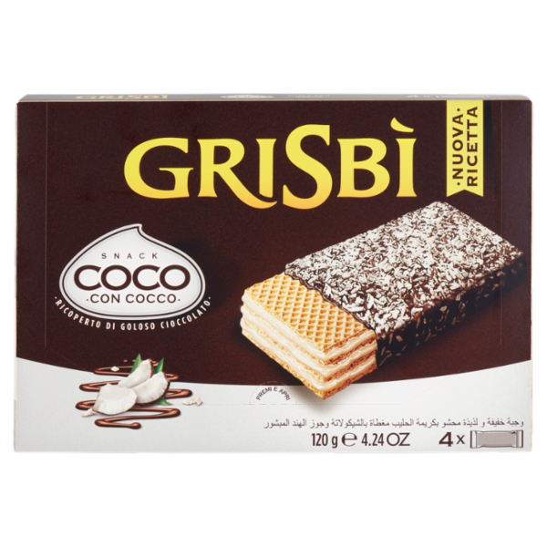 Grisbì Snack Coco con Cocco 4 x 30 g