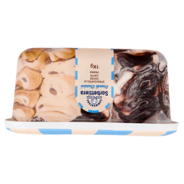 Sammontana Sorbettiera Grandi Classici Stracciatella, Cacao, Caffè, Panna 1 Kg