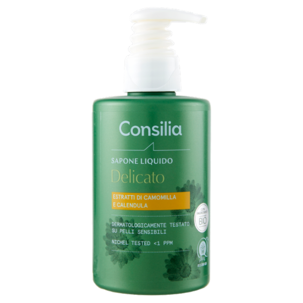 Consilia Sapone Liquido Delicato Bio con Estratti di Camomilla e Calendula 300 ml
