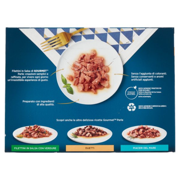 PURINA GOURMET Perle Filettini in Salsa Tacchino / Anatra / Agnello / Tonno 12 x 85 g
